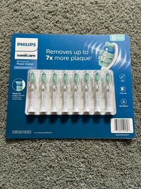 (8) Pack Philips Sonicare C2 Optimal Plaque Control Replacement Tooth Brush Head